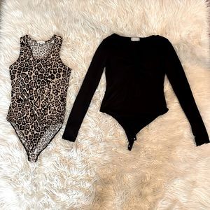 Women’s Cheetah and Black Bodysuit Bundle